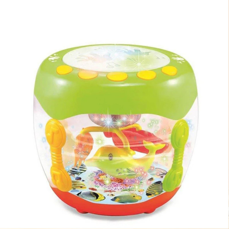 Parteet Premium Quality Rechargeable Musical Aquarium Shaped Flash Drum For Kids(Multicolor)
