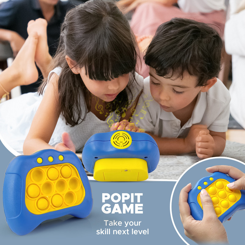SPEEDFOX Pop-It Fidget Toy for Kids – Game Controller Design, Stress Relief & Fun Play pop it Gag Toy(Blue)