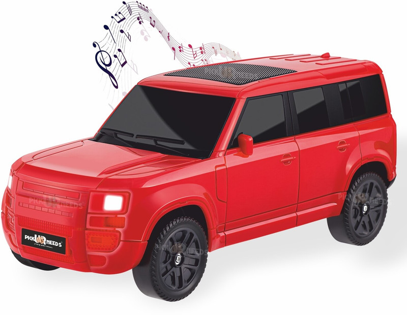 Pick Ur Needs Rechargeable Car Bluetooth Wireless Speaker with Deep Bass 1200mAh Battery(Red)