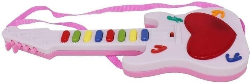 K.D Tinytots Battery Operated Music and Lights, Guitar Toys String- Toy(Multicolor)