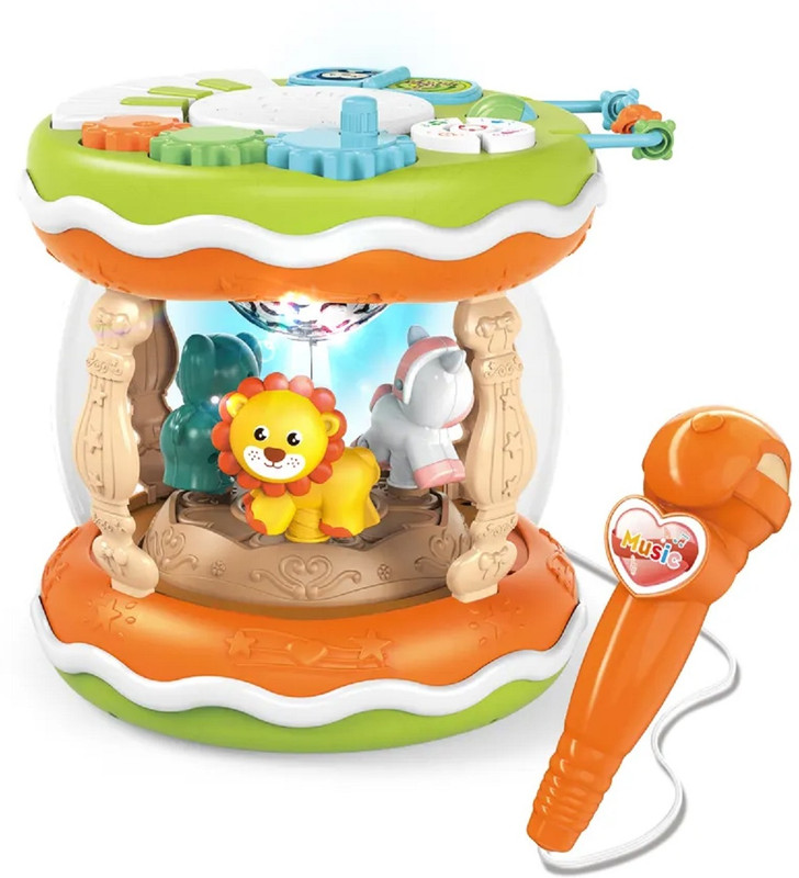 KTRS musical instrument various animal sound effects toy electric drum(Multicolor)