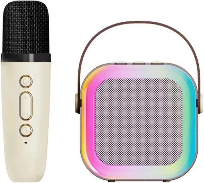 KAMMATESWARA Karaoke Machine Bluetooth Speaker with Wireless Microphone and Dynamic Lights(Multicolor) - 64% off at DetectaDeal