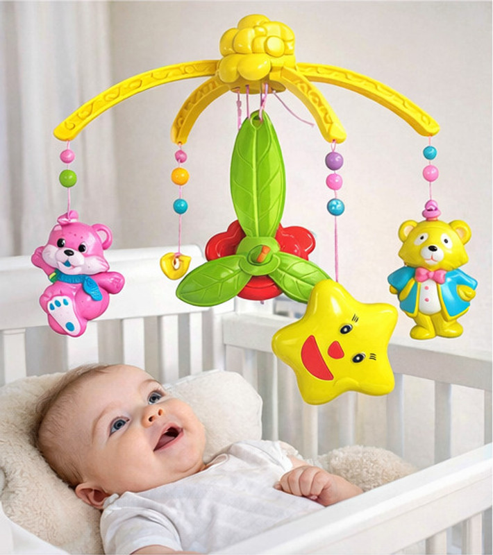 Littlin Sweet Cuddles Musical Cot Mobile Toy for Toddlers(Multicolor)