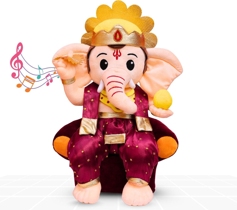 Panda's Box Mantra Chanting Maharaj Ganesh ( 40 cms)(Maroon)