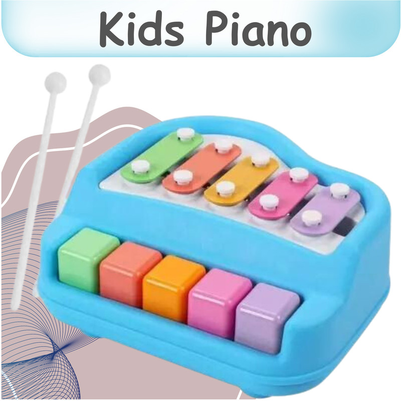 BHVMEY 2 in 1 Baby Piano Xylophone Toy for Toddlers(Multicolor)