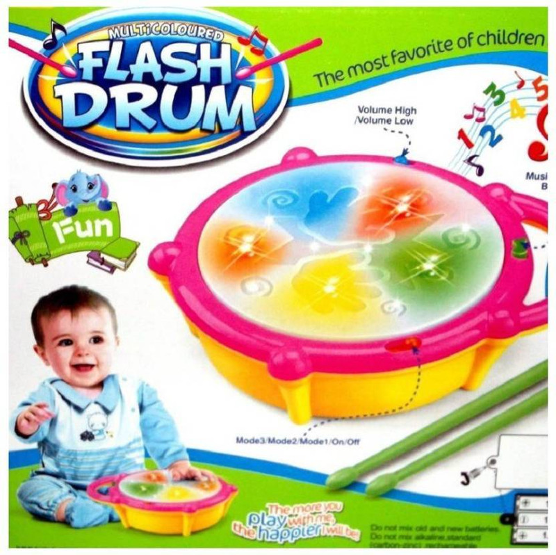 HANSSTAILOR Flash Drum atrractive music toy(Multicolor)