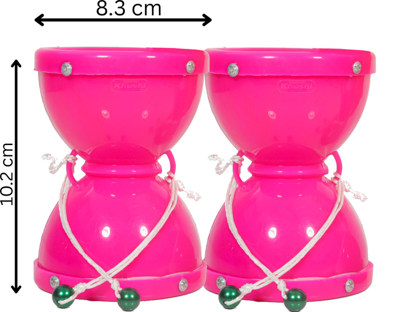 khushi enterprise Musical Damru 2 Piece Set ( 7 x 8.2 cm ), Plastic(Multicolor)