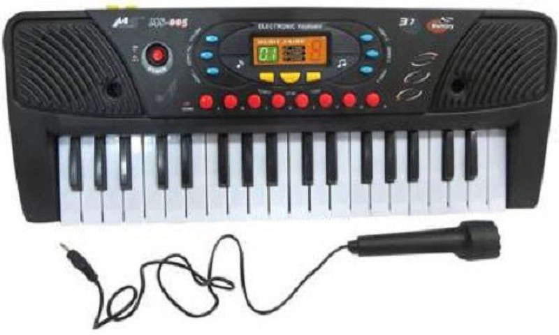 kdsn 37 key Electronic Keyboard Piano + MIKE TO SING (Black)(Multicolor)