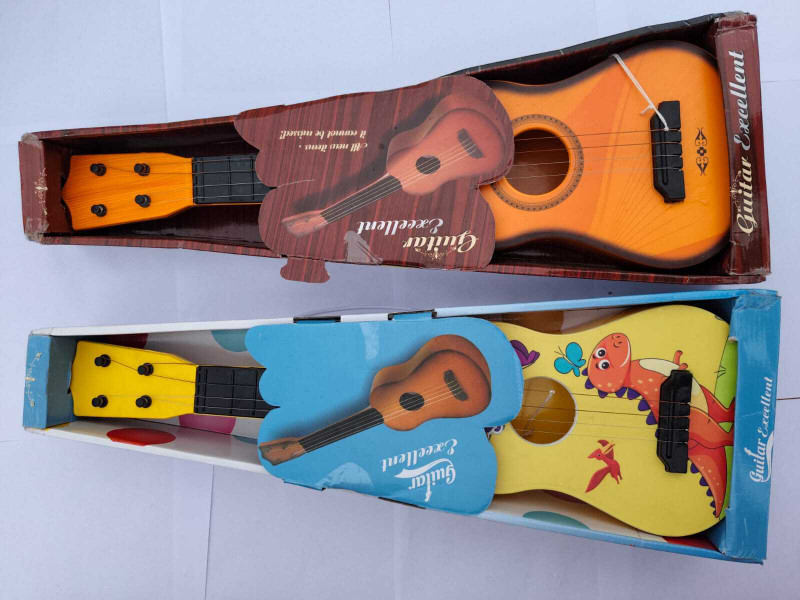 Kmc kidoz Combo Printed with wooden touch Guitar for Children, Kids Handheld Best Toy(Multicolor)
