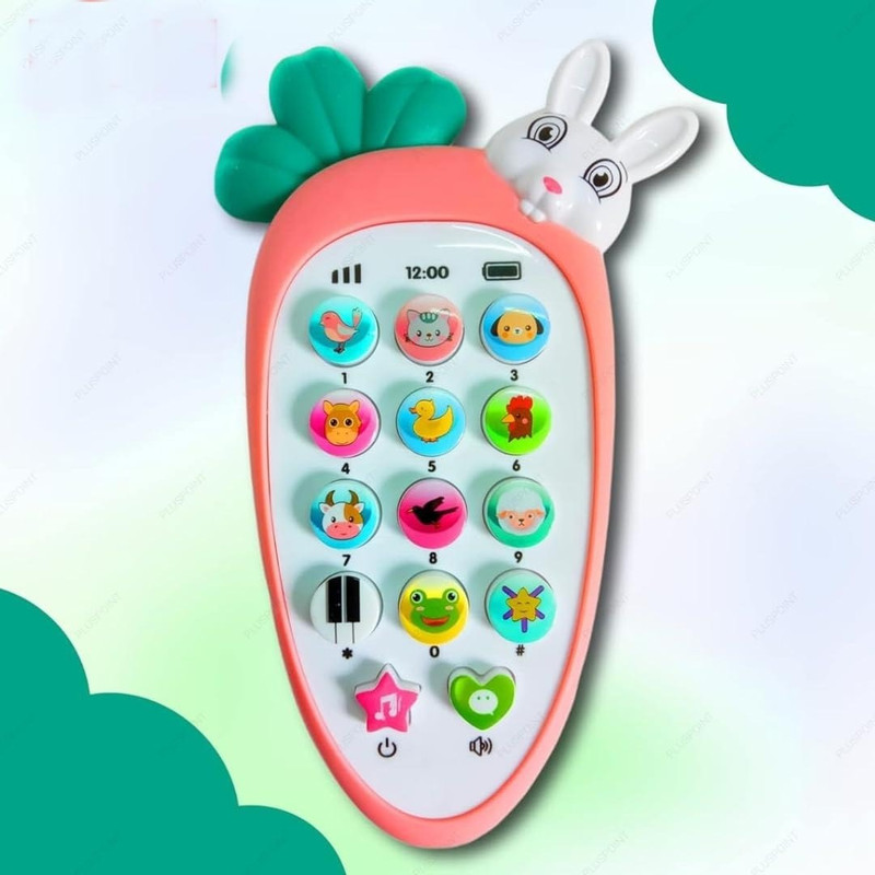 Plus Shine Carrot Style Mobile with Music, Animal Sounds Mobile Phone Musical Toys for Kids(Multicolor)