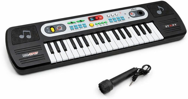 TTT 37-Key Electronic Keyboard with Mic, 8 Tones & Demo Songs(Multicolor)