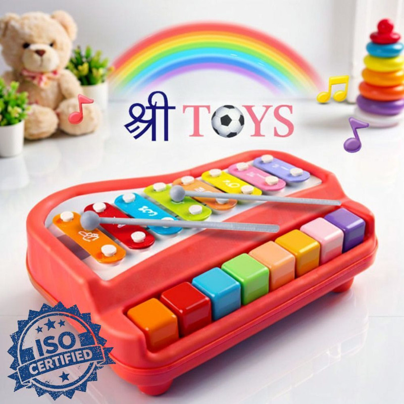SHREE TOYS 2 in 1 Piano Xylophone Musical Toys for Kids 8 Key keyboard Baby Kids Girls Boys(Multicolor)