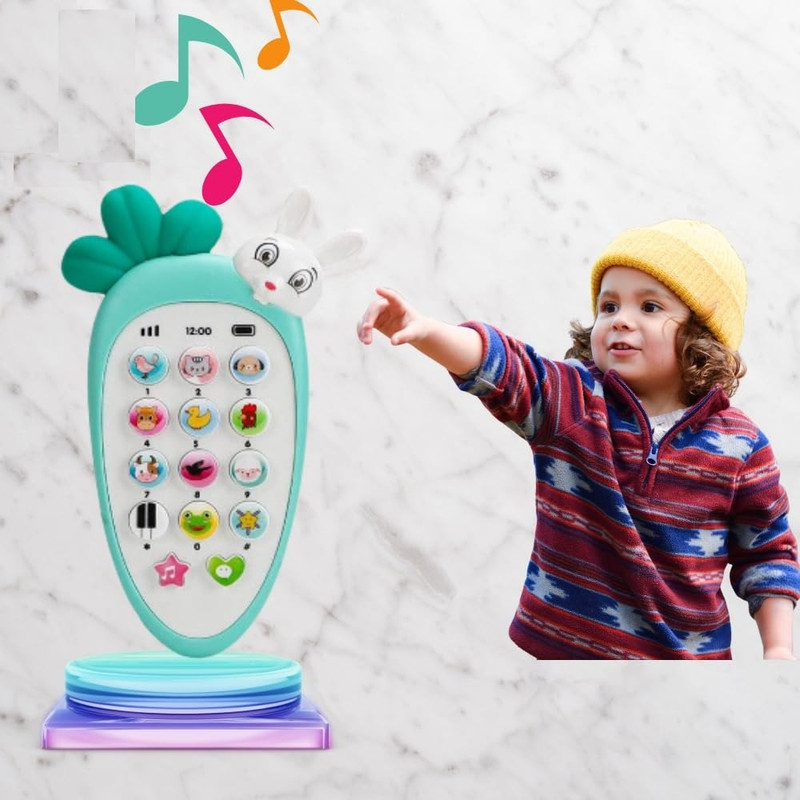 QBLYN Baby Cell Phone Toy for Learning and Play Early Education Telephone(Multicolor)