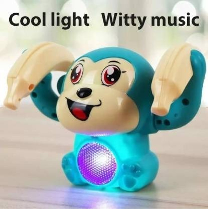 YAJNAS Rotation Dancing & Spinning Rolling Monkey with Light & Sound Toy for Kids(Multicolor)