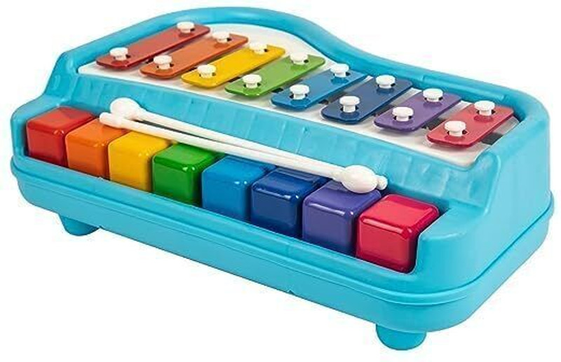 Mira Farmcraft 2 in 1 Baby Xylophone Piano Toy 8 Multicolored Key Keyboard Piano for Toddlers(Multicolor)