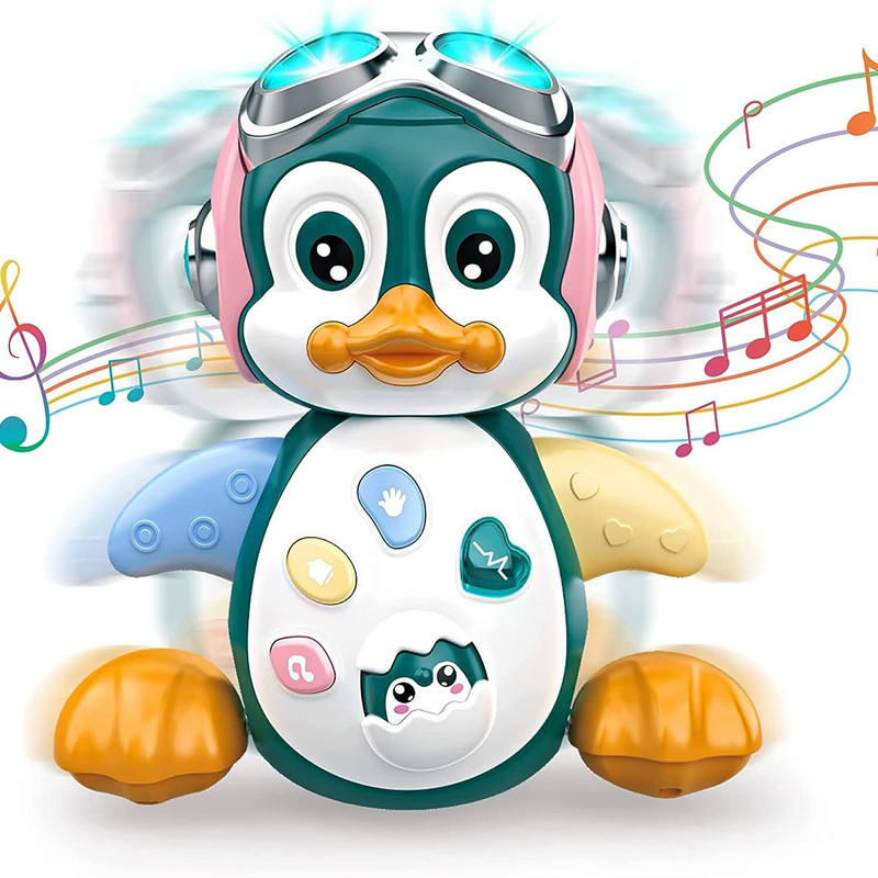 KIDOLOGY Penguin Baby Toy with Music and Lights| Interactive Crawling Toy for kids(Multicolor)