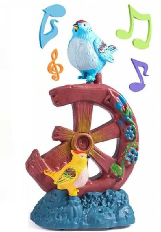 MIRTONICS Beautiful LoveBird pet Toy in Hanging cage with Music Singing(Multicolor)