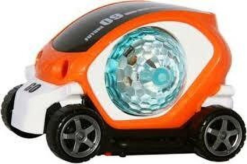 Toys World Future 09 Musical Stunt Car Rotate 360 with Flashing Lights(Orange, Blue)