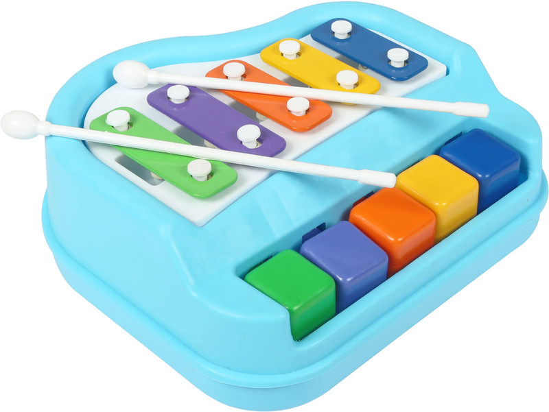 Pureey 2 in 1 Big Piano and Xylophone with 8 Multicolored Keys | 2 Sticks |Great Gift(Multicolor)