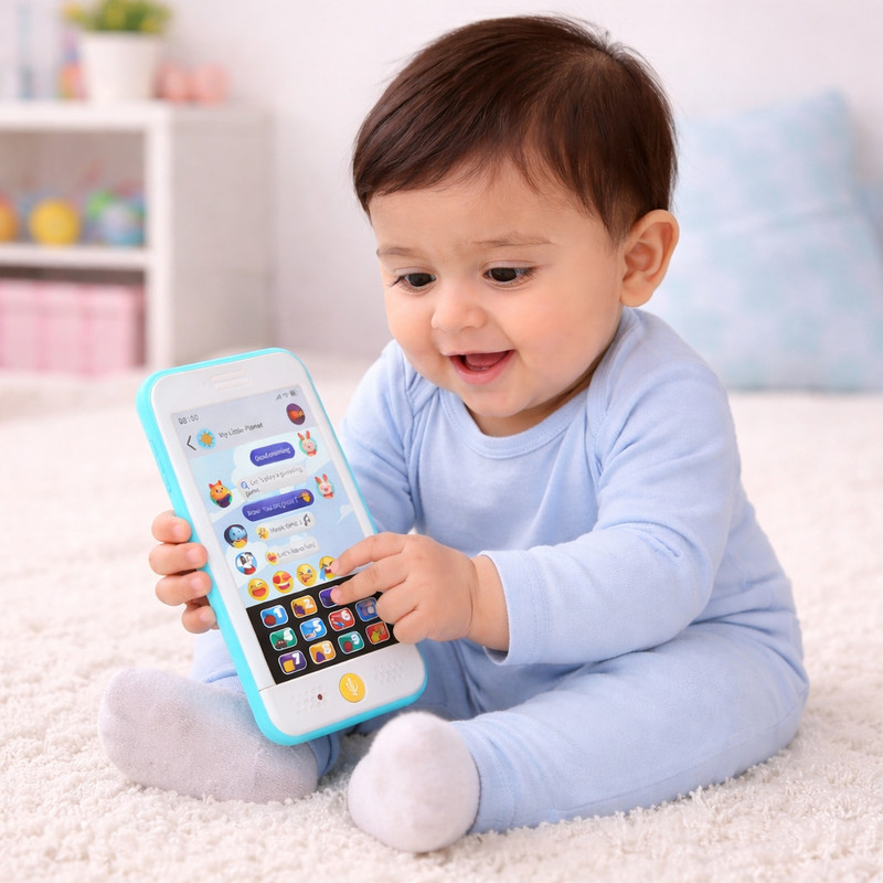 TOYRENTTO Kids Learning Toy Phone 6M+ Interactive Musical Toddler Educational Toy Gift Kit(Multicolor)