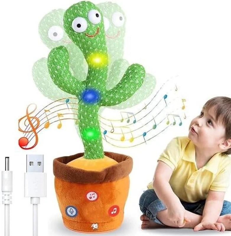 BBG FK_Dancing Cactus Talking Singing Children Baby Toys_AT(Multicolor)
