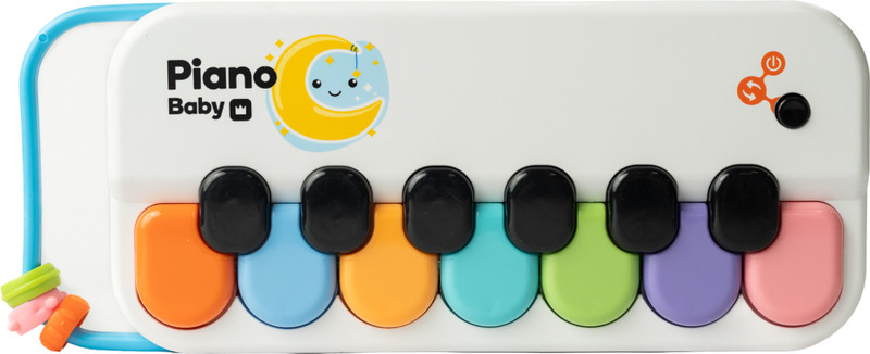 Tak Tak Toys Tiny Tunes | Small Piano toy for kids | Musical toy | Age 1+(White)