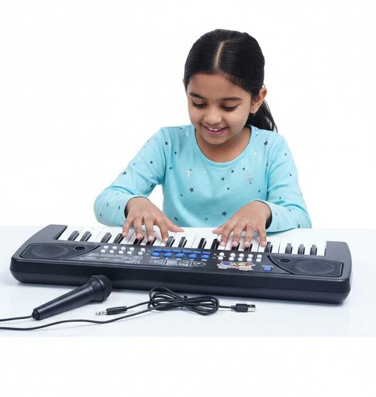 Zintargo Piano Keyboard Toy with Mic, USB Cable & Sound Recording Portable Keyboard(Black)
