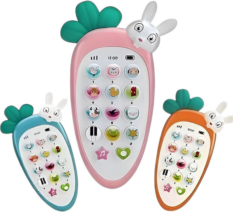 Plus Shine Rabbit Phone Mobile Smart cell-Phone Toy Musical Sound & Light Battery Operated(Multicolor)