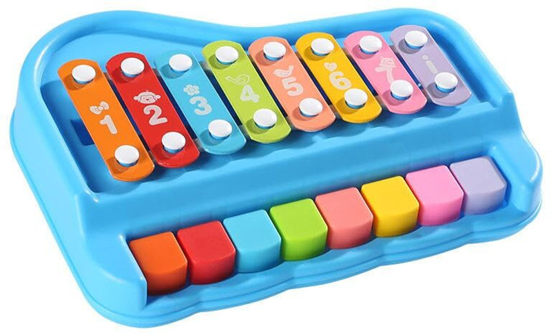 KRIVA Kids Musical Xylophone Piano Toy with Sticks | Baby Learning Instrument Toy(Multicolor)
