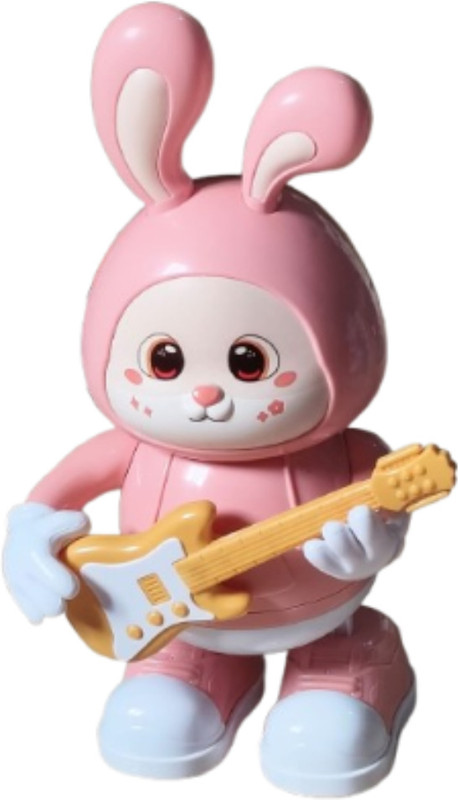 MERRILY Dancing Rabbit Toy with Music Flashing LED Lights Musical Bunny for Kids(Pink)