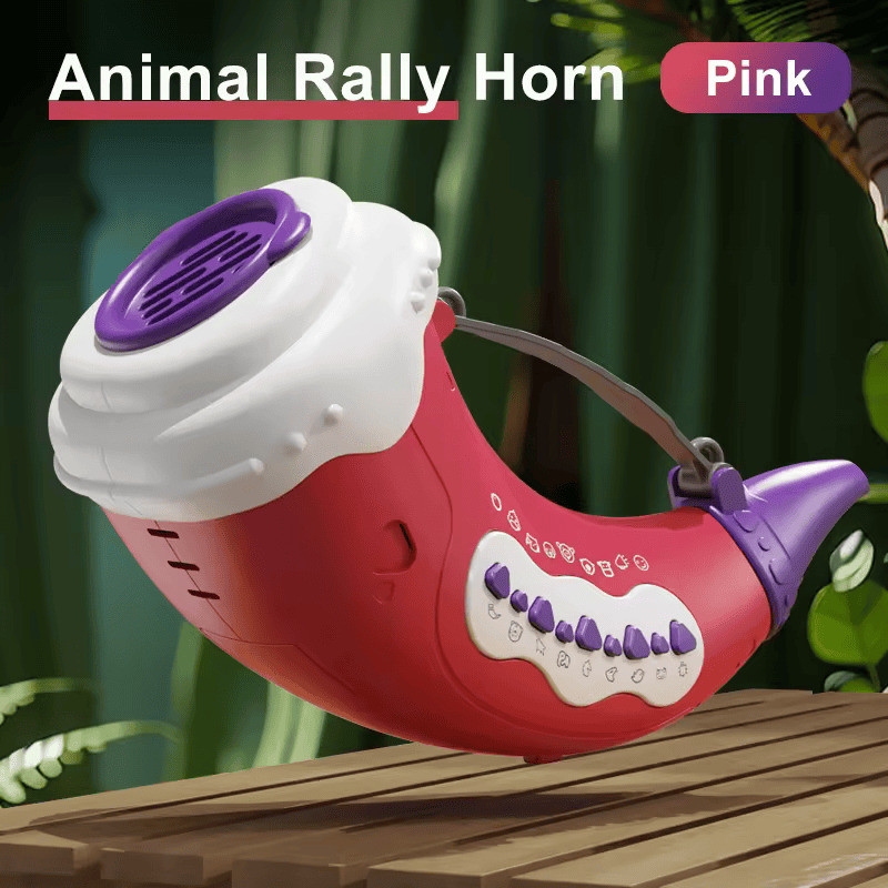 LGH Animal Rally Horn | 30+ Animal Sounds | Kids Blowing Musical Learning Toy(Pink)