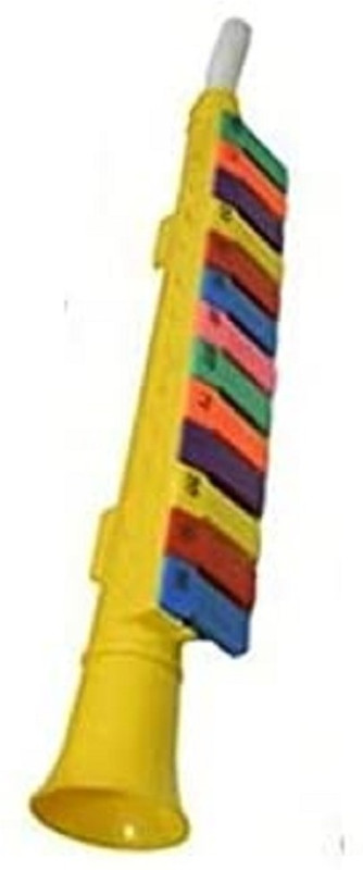 ShopiMoz Plastic Horn Design 13 Keys Mouth Organ Melodica Multicolor(Multicolor)