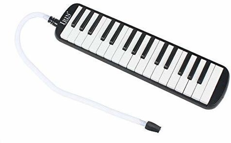 Techtest Melodica 32 Key Musical Instrument With Carry Bag Accessories For Kids Beginner Baby Harmonica Piano And Keyboard Music Lovers Two Mouthpieces Carrying Keys Mouthpiece Beginners(Black)