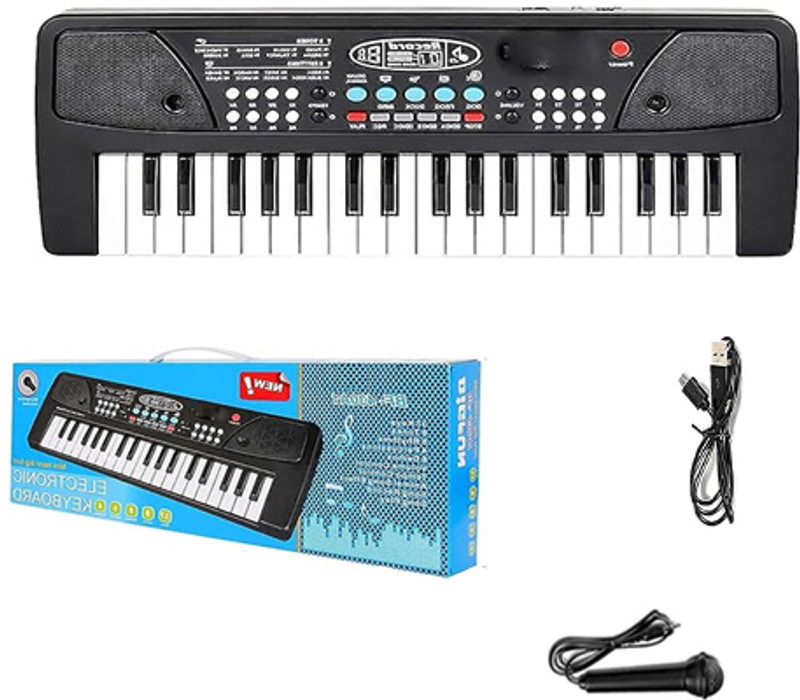 BANTAS 37-key Childrens Piano Keyboard Multifunctional Electronic Piano with Microphone(Multicolor)