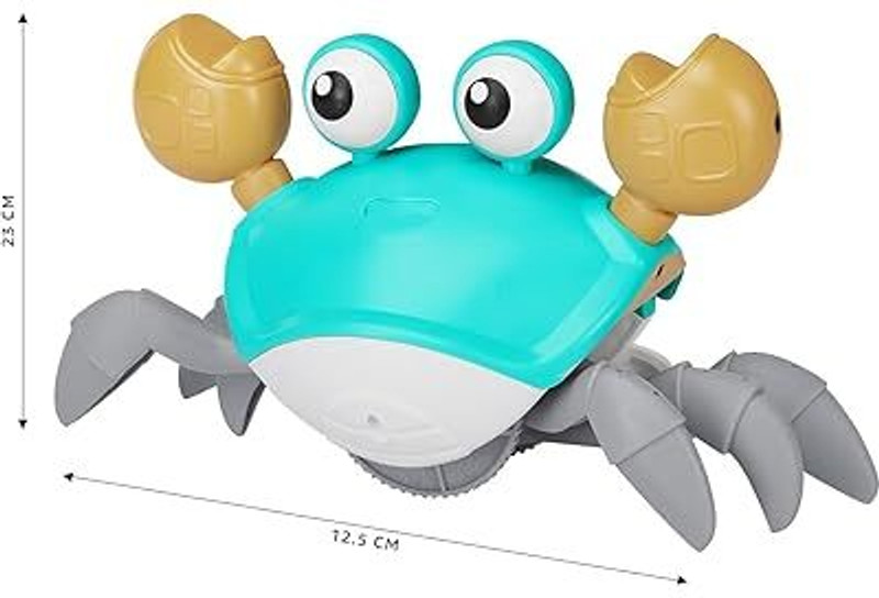 PLAYSPHERE Musical Crawling Crab, Baby Animal Toy with LED Lights,(Multicolor)