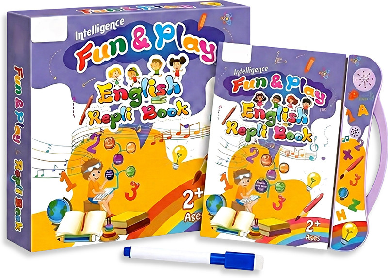 Hunter international Interactive Sound Book for Kids Ages 2-7 Learn Alphabets Numbers Shapes Phonics(Multicolor)