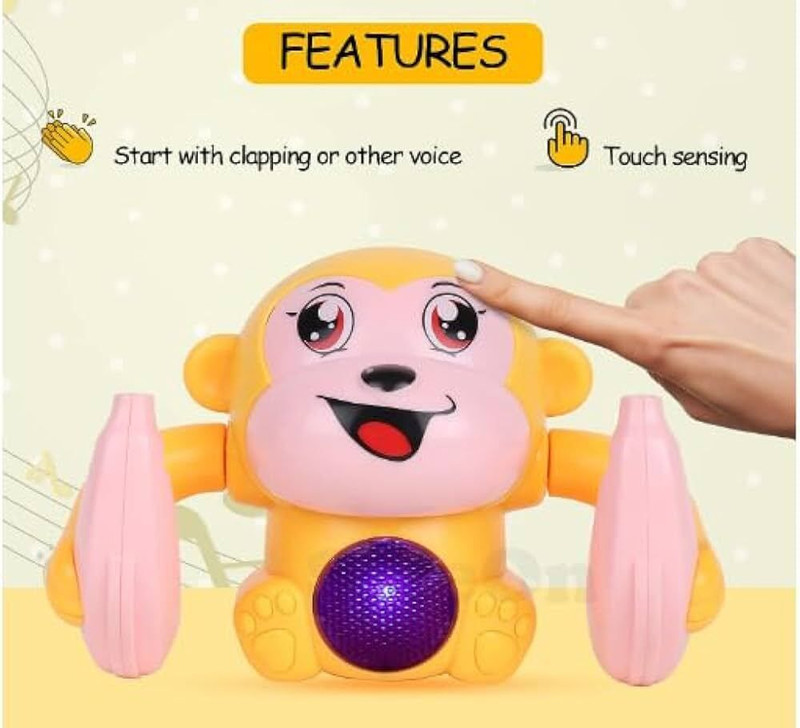 Kidzfun Crawling Crab Toy USB Rechargeable with Lights & Music (Multicolor)(Multicolor)