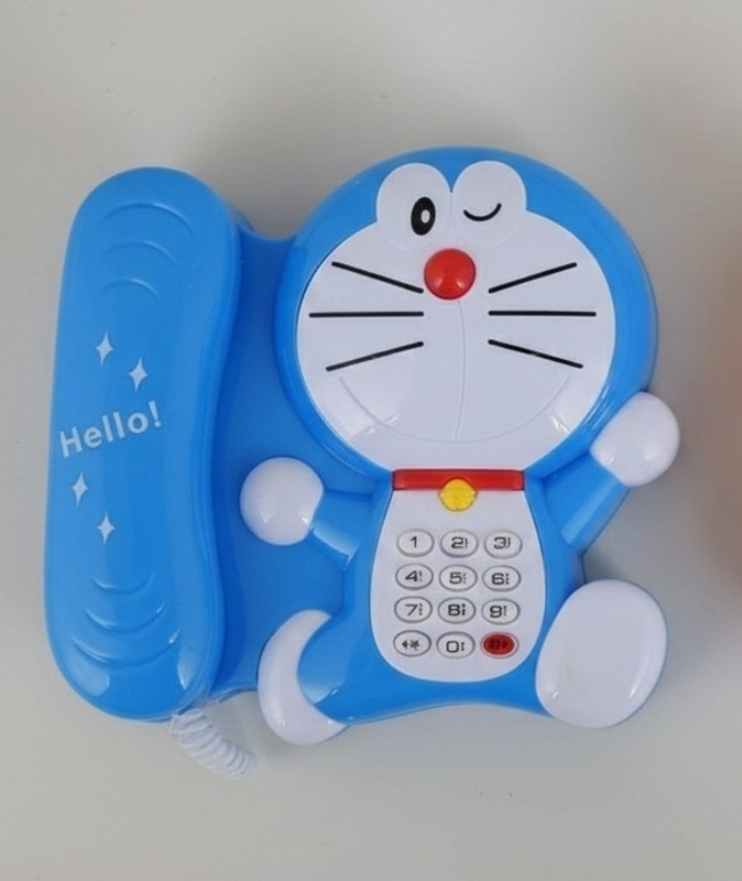 Maa Momai Toys Baby Learning Toy Phone Cartoon Design with Sound Light for Toddlers 3+(Blue)