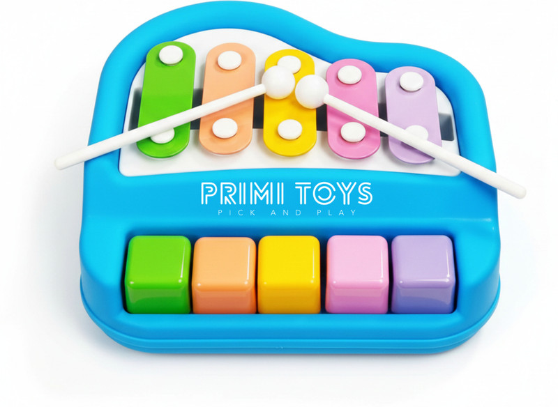PRIMITOYS 2 in 1 Baby Piano Xylophone Toy for Kids | Mini Piano Keyboard & Xylophone(Multicolor)