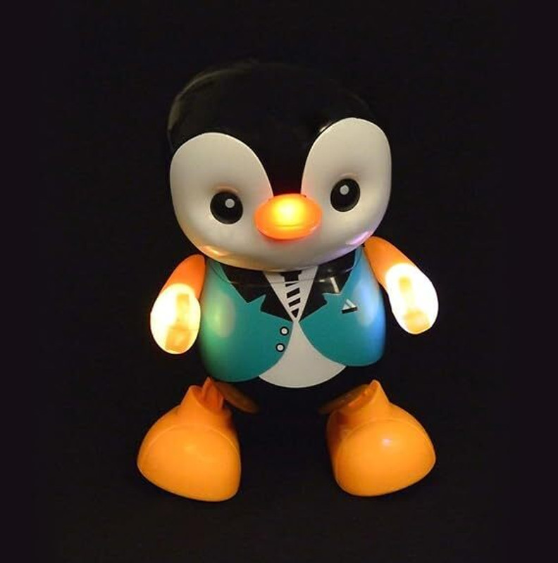HouseOfCommon ancing Penguin Toy Robot with Lightning Swinging(Multicolor)