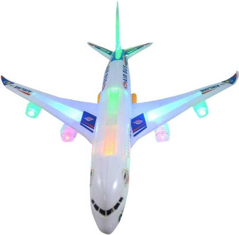 EUPHORIA aeroplane toy for kids,battery led lights operated airplane toy(White)