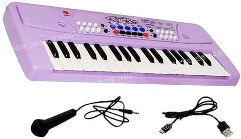 Jericos 37 Keys Bigfun Piano Keyboard with Microphone(Multicolor)