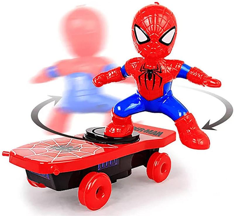 BVM Superhero Electric Stunt Skateboard Musical Toys(Red)