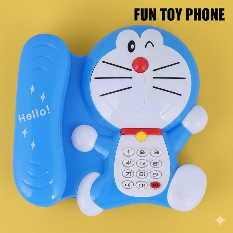 Maa Momai Toys Cute Cartoon Kids Toy Mobile Phone with Music, Buttons & Flashing Lights(Blue)