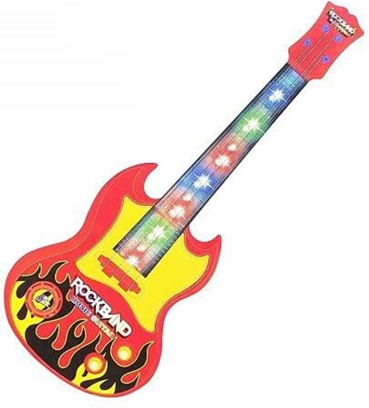 KidsCorner Designed and Loving Battery Operated Rock Band Musical Instrument Guitar(Multicolor)