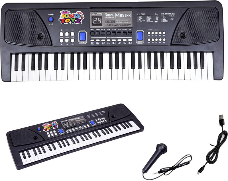 KING TOYZ Key Piano Keyboard Toy for Kids Best Birthday Gift for Boys and Girls(Black)