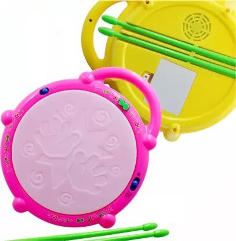 Skyler Collection Multicolour Musical Flash Drum For Kids (Multicolor)(Pink)