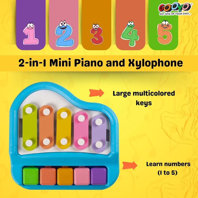 CountryLink Educational 8 Key Xylophone Toy Piano with Bright Keys Musical Toy for Kids(Multicolor)