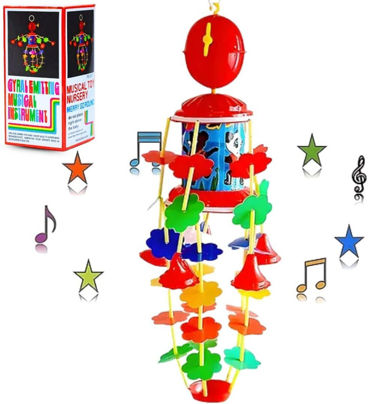 Prajapati Palace Baby Musical Rotating Jhoomer for 0-6 Months New Born Baby Toy with Key Operated(Multicolor)
