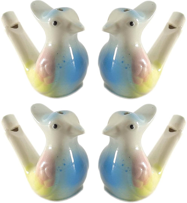 Kishore collection Animal Figure Water Whistle Musical Toy – Set of 4 Ceramic Warbler Water Whistle(Multicolor)